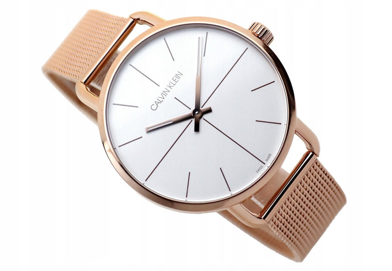 Calvin Klein Even White Dial Rose Gold Mesh Bracelet Watch for Women - K7B21626 Buy Now By Calvin Klein