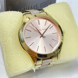 Michael Kors Slim Runway Rose Gold Dial Two Tone Steel Strap Watch for Women - MK4294 Buy Now By Michael Kors