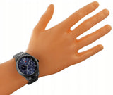 Shop Tommy Hilfiger Damon Quartz Chronograph Blue Dial Black Steel Strap Watch for Men - 1791454 in USA