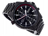 Shop Hugo Boss Globetrotter Black Dial Black Steel Strap Watch for Men - 1513825 in USA