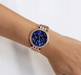 Michael Kors Darci Blue Dial Rose Gold Steel Strap Watch for Women - MK3728 Buy Now By Michael Kors