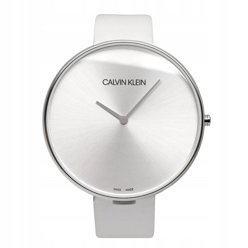 Calvin Klein Full Moon White Dial White Leather Strap Watch for Women - K8Y231L6 Buy Now By Calvin Klein
