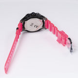 Versace Icon Active Chronograph Black Dial Pink Rubber Strap Watch For Men - VEZ700221