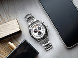 Versace V-Ray Chronograph Quartz Silver Dial Silver Steel Strap Watch For Men - VE2I00321 Buy Now By Versace