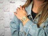Guess Iconic Diamonds Gold Dial Gold Mesh Bracelet Watch For Women - GW0477L2 Buy Now By Guess