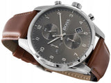Hugo Boss Skymaster Grey Dial Brown Leather Strap Watch for Men - 1513787 Buy Now By Hugo Boss