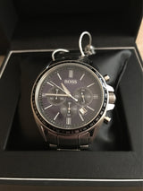 Hugo Boss Chronograph Driver Blue Dial Silver Steel Strap Watch for Men - 1513081 Buy Now By Hugo Boss
