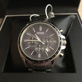 Hugo Boss Driver Chronograph Blue Dial Silver Steel Strap Watch for Men - 1513081