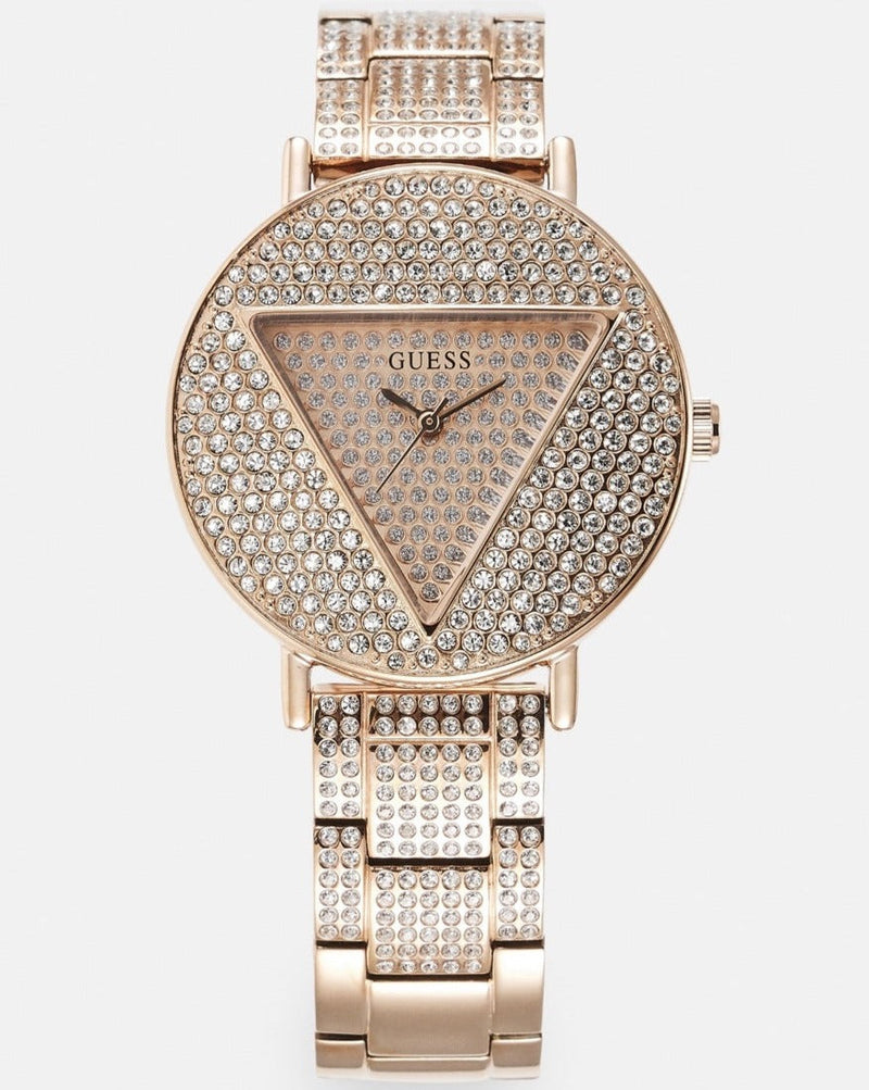 Guess Trend Diamonds Rose Gold Dial Rose Gold Steel Strap Watch for Women - GW0512L3 Buy Now By Guess