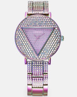 Shop Guess Trend Diamonds Purple Dial Purple Steel Strap Watch for Women - GW0512L4 in USA