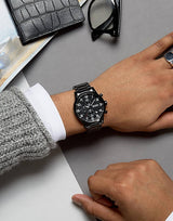 Hugo Boss Chronograph Black Dial Black Steel Strap Watch for Men - 1513180 Buy Now By Hugo Boss