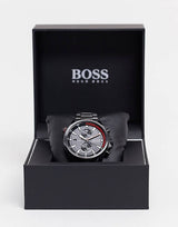 Shop Hugo Boss Globetrotter Black Dial Black Steel Strap Watch for Men - 1513825 in USA
