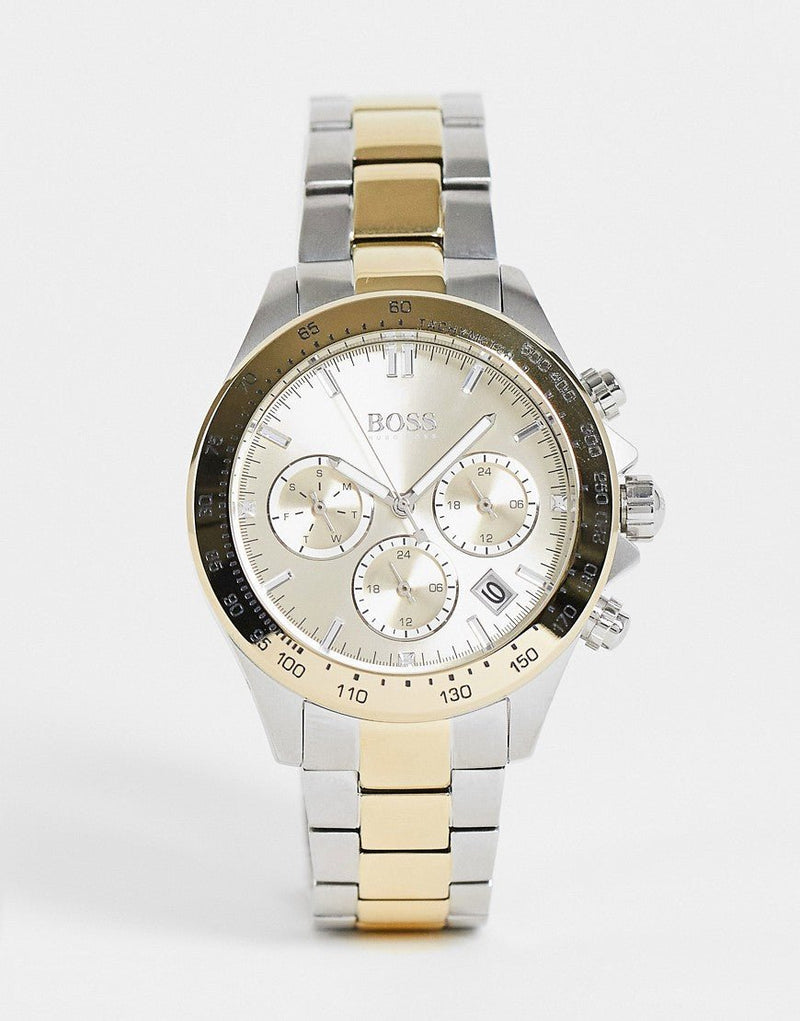Hugo Boss Novia Gold Dial Two Tone Steel Strap Watch for Women - 1502618 Buy Now By Hugo Boss