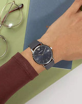 Emporio Armani Kappa Quartz Blue Dial Blue Leather Strap Watch For Women - AR11012 Buy Now By Emporio Armani