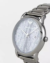 Emporio Armani Luigi Analog Grey Dial Grey Steel Strap Watch For Men - AR11155