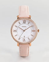 Shop Fossil Jacqueline White Dial Pink Leather Strap Watch for Women - ES4303 in USA