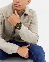Fossil Goodwin Chronograph Brown Dial Brown Leather Strap Watch for Men - FS5529 Buy Now By Fossil