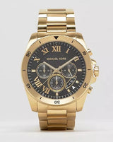 Michael Kors Brecken Chronograph Quartz Black Dial Gold Steel Strap Watch For Men - MK8481 Buy Now By Michael Kors