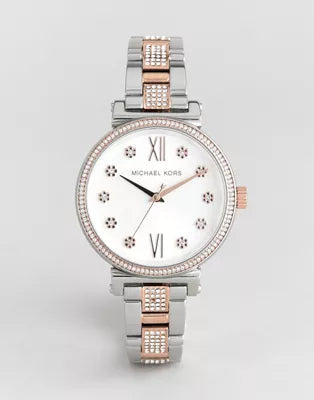 Michael Kors Sophie Chronograph Silver Dial Two Tone Steel Strap Watch For Women - MK3880 Buy Now By Michael Kors