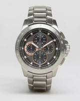 Michael Kors Ryker Chronograph Black Dial Silver Steel Strap Watch For Men - MK8528 Buy Now By Michael Kors