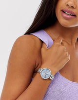 Shop Tommy Hilfiger Angela Blue Dial Silver Steel Strap Watch for Women - 1782126 in USA