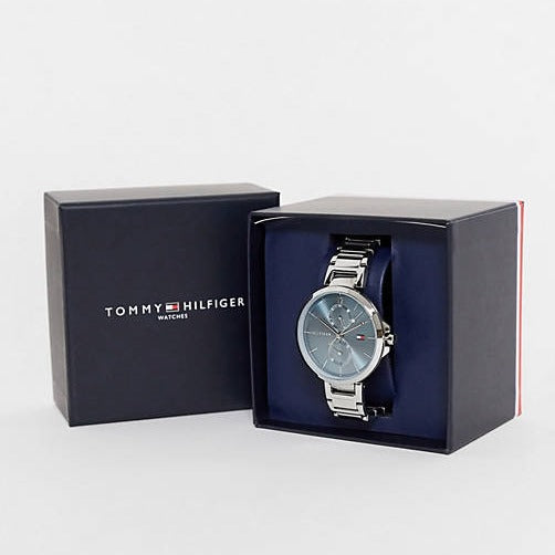 Shop Tommy Hilfiger Angela Blue Dial Silver Steel Strap Watch for Women - 1782126 in USA