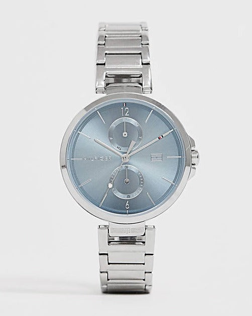 Shop Tommy Hilfiger Angela Blue Dial Silver Steel Strap Watch for Women - 1782126 in USA