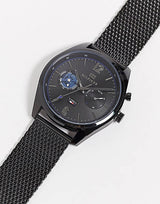 Tommy Hilfiger Deacon Analog Black Dial Black Mesh Bracelet Watch for Men - 1791547 Buy Now By Tommy Hilfiger