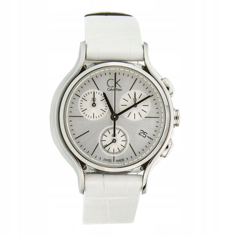 Calvin Klein Skirt White Dial White Leather Strap Watch for Women - K2U291L6 Buy Now By Calvin Klein