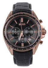 Hugo Boss Driver Black Dial Black Leather Strap Watch for Men - 1513092 Buy Now By Hugo Boss