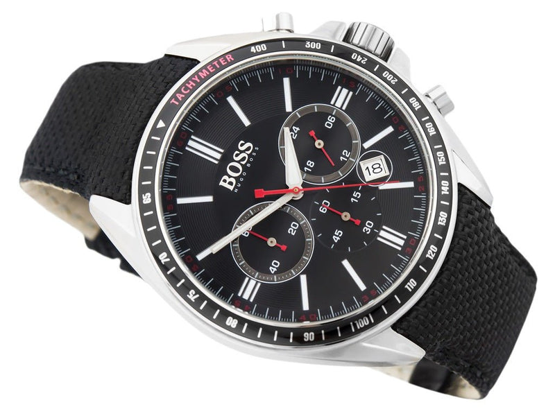 Hugo Boss Driver Black Dial Black Leather Strap Watch for Men -1513087 Buy Now By Hugo Boss
