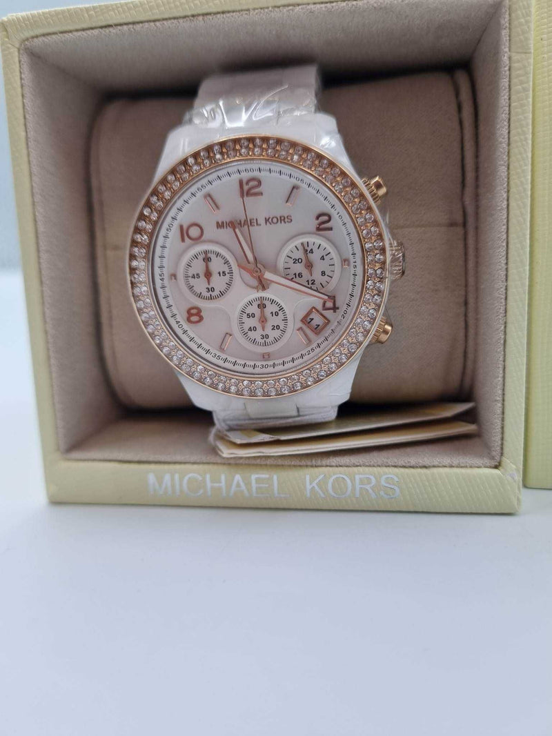 Michael Kors Ceramic White Dial White Steel Strap Watch for Women - MK5269 Buy Now By Michael Kors
