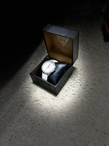 Guess Rosette Analog White Dial White Leather Strap Watch For Women - W75043L1 Buy Now By Guess