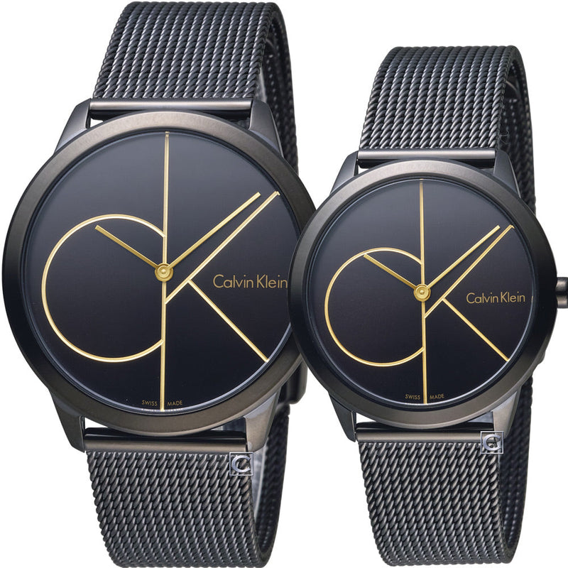 Calvin Klein Minimal Black Dial Black Mesh Bracelet Watch for Men - K3M214X1 Buy Now By Calvin Klein