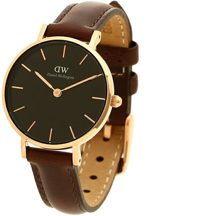 Daniel Wellington Classic Petite St Mawes Black Dial Brown Leather Strap Watch For Women - DW00100225 Buy Now By Daniel Wellington