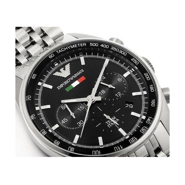 Emporio Armani Team Italia Chronograph Black Dial Silver Steel Strap Watch For Men - AR5983 Buy Now By Emporio Armani