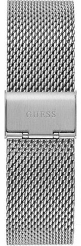 Guess Continental Quartz Black Dial Silver Mesh Strap Watch For Men - GW0582G1 Buy Now By Guess