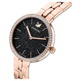 Shop Swarovski Cosmopolitan Black Dial Rose Gold Steel Strap Watch for Women - 5517797 in USA