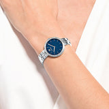 Shop Swarovski Cosmopolitan Blue Dial Silver Steel Strap Watch for Women - 5517790 in USA