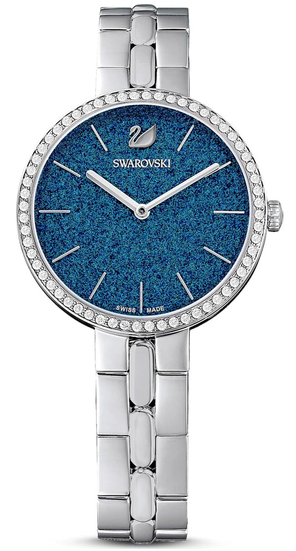 Shop Swarovski Cosmopolitan Blue Dial Silver Steel Strap Watch for Women - 5517790 in USA