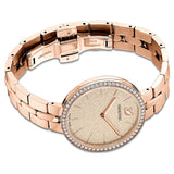 Shop Swarovski Cosmopolitan Diamond Powder Gold Dial Rose Gold Steel Strap Watch for Women - 5517800 in USA