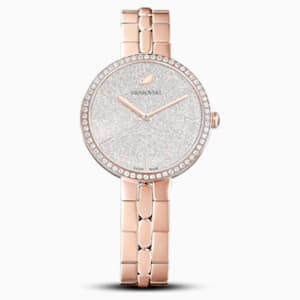 Shop Swarovski Cosmopolitan Diamond Powder Silver Dial Rose Gold Steel Strap Watch for Women - 5517803 in USA