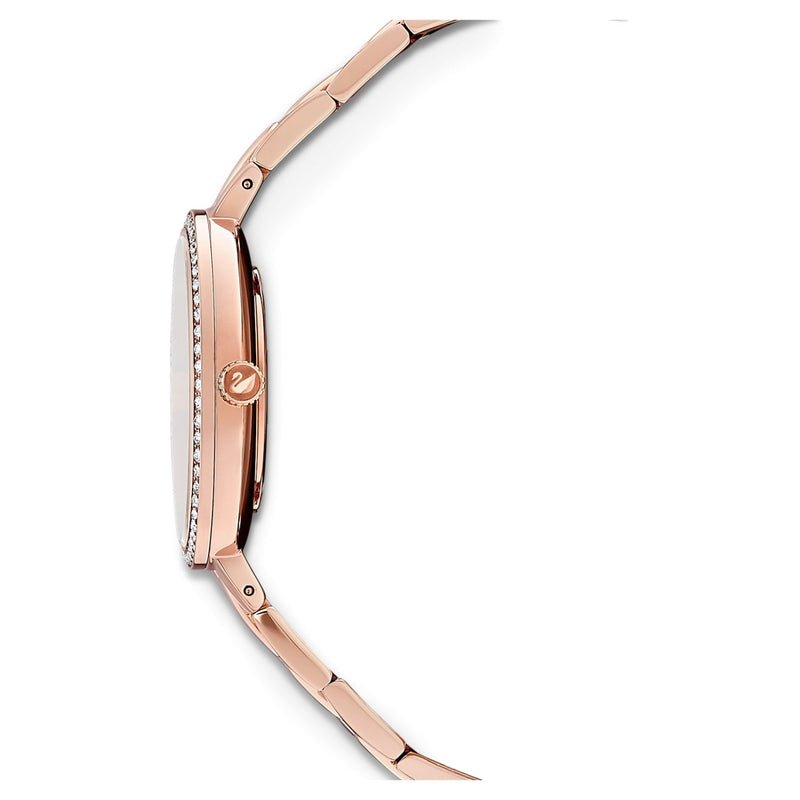 Shop Swarovski Cosmopolitan Diamond Powder Silver Dial Rose Gold Steel Strap Watch for Women - 5517803 in USA