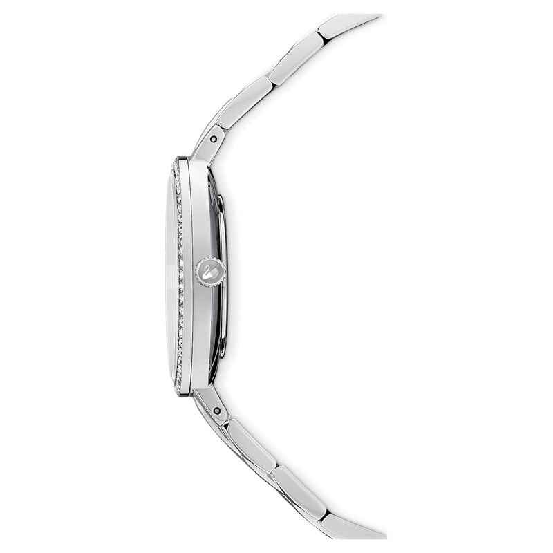 Shop Swarovski Cosmopolitan Diamond Powder Silver Dial Silver Steel Strap Watch for Women - 5517807 in USA