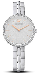 Shop Swarovski Cosmopolitan Diamond Powder Silver Dial Silver Steel Strap Watch for Women - 5517807 in USA