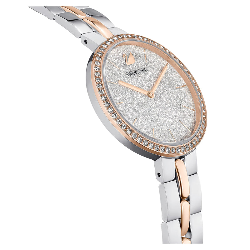 Shop Swarovski Cosmopolitan Crystals Silver Dial Two Tone Steel Strap Watch for Women - 5644081 in USA