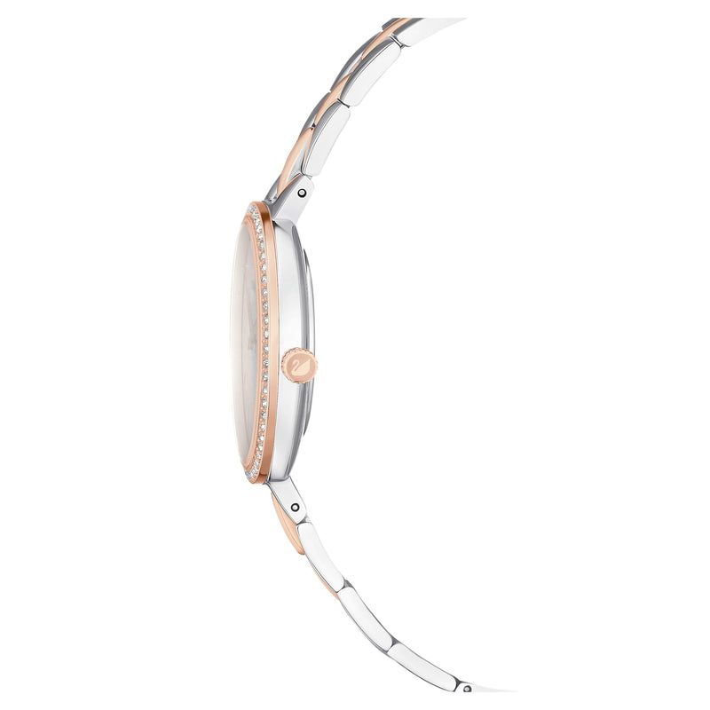 Shop Swarovski Cosmopolitan Crystals Silver Dial Two Tone Steel Strap Watch for Women - 5644081 in USA