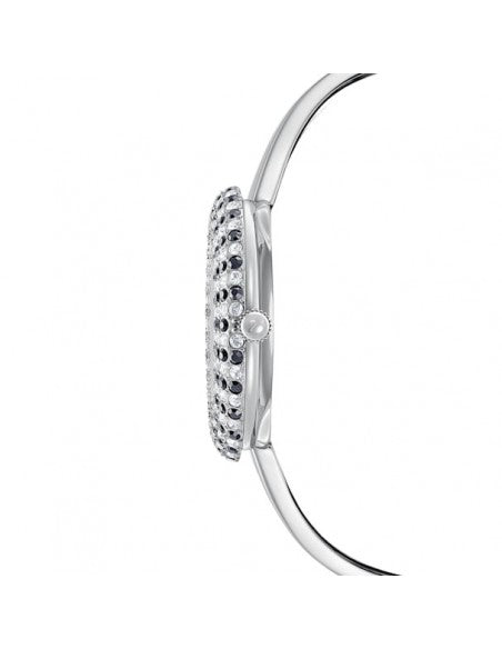 Shop Swarovski Crystal Rose Black Dial Silver Steel Strap Watch for Women - 5484076 in USA