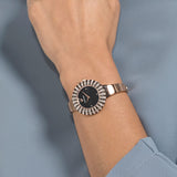 Shop Swarovski Crystal Rose Black Dial Rose Gold Steel Strap Watch for Women - 5484050 in USA