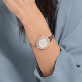 Shop Swarovski Crystal Rose Silver Dial Rose Gold Steel Strap Watch for Women - 5484073 in USA